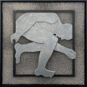 O.T. . Mischtechnik/Materialcollage 169x169x14cm