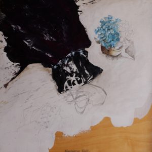 MAGDALENAS KLEID . Acryl auf Holz . 63x57cm