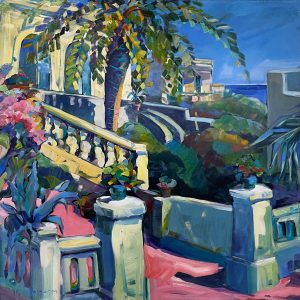 GIARDINO DEL SUD . Öl auf Leinwand . 100x100cm