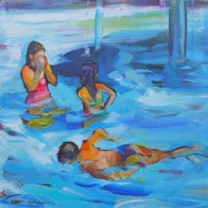 PISCINA . Serigraphie auf Platte - Probedruck . 50x50cm