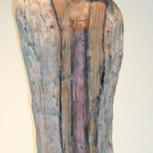 WINDSBRAUT . Schwemmholz und Keramik . 83(187)x20x17 cm