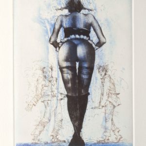 ENGEL EN PASSANT . Radierung . Bildformat: 15x20 cm . Blatt: 26x39 cm