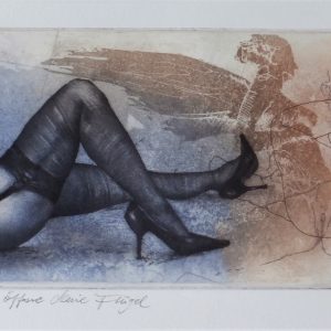 ENGEL OEFFNE DEINE FLÜGEL - aus: Sofadamen . Radierung . Bildformat 11,3x26,8xcm . Blatt 27x36,5cm