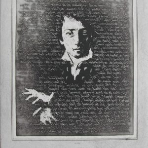 PORTRAIT HEINRICH HEINE . Radierung . Bildformat 35x24cm . Blatt 50x40cm