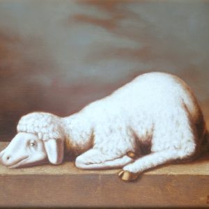 SCHAF . 2013 . Mischtechnik auf Malplatte . 24x30 cm