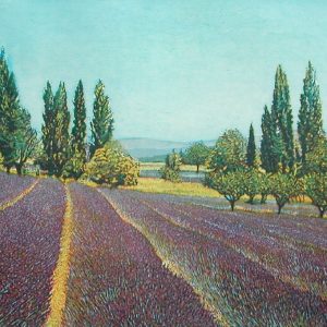 LAVENDEL II . 2011 . Aquatinta mit 3 Platten . Bildformat: 24x44 cm . Blatt: 40x60 cm