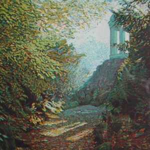 VENUSTEMPEL - WÖRLITZER GARTENREICH . 2007 . Aquatinta mit 3 Platten . Bildformat: 16x20 cm . Blatt: 29x35 cm