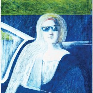 WOMAN IN BLUE CAR Serigraphie-33/100 75x61,5cm