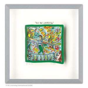 DO BE CAREFUL . 2020 . 3D-Konstruktion . Bildformat: 8,5x8,5 cm . Rahmung: 15,5x15,5 cm