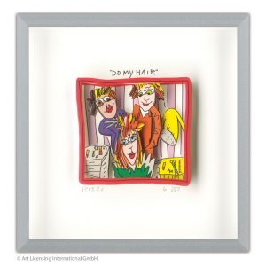 DO MY HAIR . 2020 - 3D-Konstruktion . drucksigniert . Bildformat: 7,8x8,3 cm . Rahmung: 15,5x15,5 cm