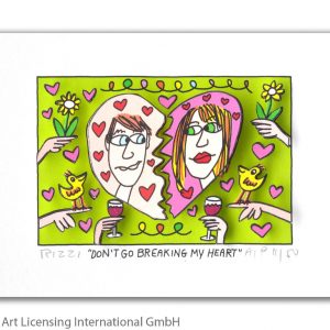 DON'T GO BREAKING MY HEART . 2016 . 3D-Konstruktion . drucksigniert . Bildformat: 5,1x7,7 cm . Passepartout: 20x24 cm