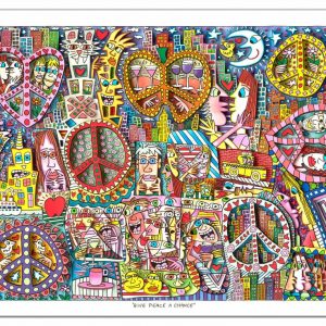 GIVE PEACE A CHANCE . 2016 . 3D-Konstruktion . drucksigniert . Bildformat: 41x81,5 cm . Passepartout: 70x110 cm