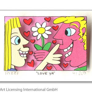 LOVE YA . 2018 - 3D-Konstruktion . drucksigniert . Bildformat: 5,1x7,7 cm . Passepartout: 20x24 cm