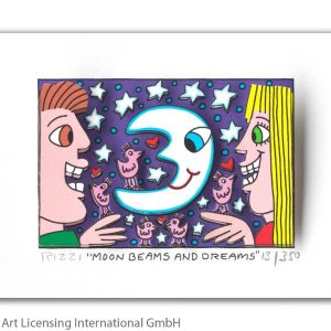 MOON BEAMS AND DREAMS . 2016 . 3D-Konstruktion . drucksigniert . Bildformat: 5,1x7,7 cm . Passepartout: 20x24 cm