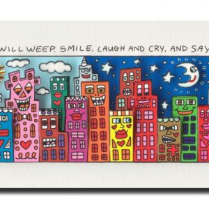 MY CITY DOESN'T SLEEP, BUT IT WILL WEEP, SMILE, LAUGH AND CRY... . 2015 . 3D-Konstruktion . Bildformat: 5,1x25,6 cm . Passepartout: 24x40 cm