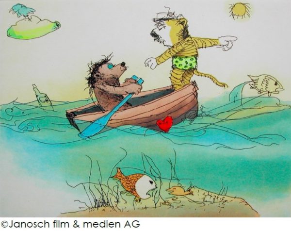 DA HINTEN LIEGT PANAMA . Radierung . Bildformat: 14,5x19,5 cm . Blatt: 30x40 cm