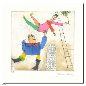 FRANZ UND HELENCHEN . Radierung . Bildformat: 19x20 cm . Blatt: 45x45 cm