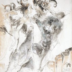 ARIES . Radierung . Bildformat: 38x35 cm . Blatt: 60x50 cm