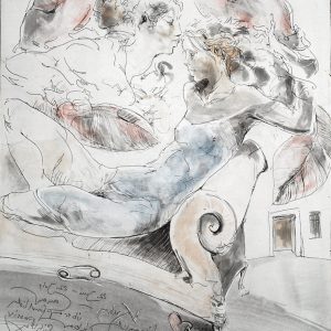 CANCER . Radierung . Bildformat: 50x35 cm . Blatt: 60x50 cm