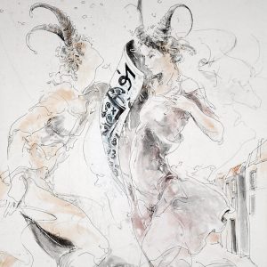 CAPRICORNIUS . Radierung . Bildformat: 50x35 cm . Blatt: 60x50 cm