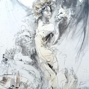 LEO . Radierung . Bildformat: 48x35 cm . Blatt: 60x50 cm