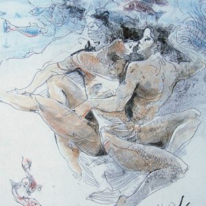 PISCES . Radierung . Bildformat: 31,5x39,5 cm . Blatt: 60x50 cm