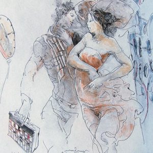 VIRGO . Radierung . Bildformat: 46x35 cm . Blatt: 60x50 cm