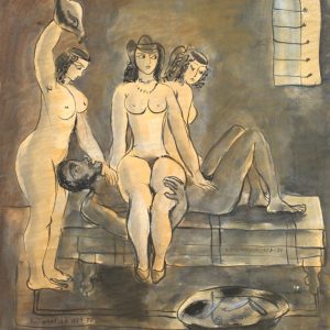 FÜNFTE NACHT . aus: 1001 NACHT . 1979-80 . Gouache auf Papier . 55x46cm