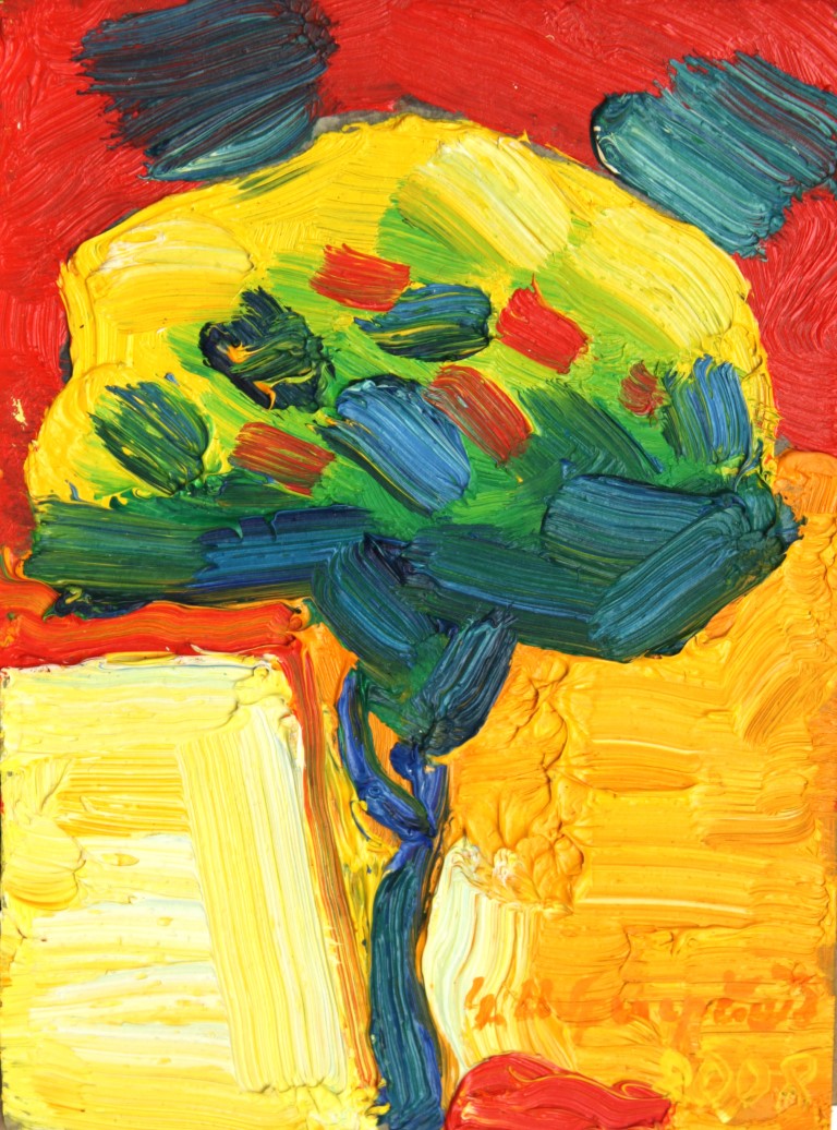 MITTAG IM SOMMER . 2008 . Öl auf Karton . 18x13cm