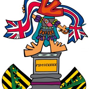 PRINZ ALBERT ... VERSTRICKT IN DIE LIEBE . Offsetdruck auf Papier . Auflage: 51Ex . 42x30 cm