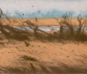 BUSCHLAND . Radierung . Bildgröße: 14x79 cm . Blatt: 25x93,5 cm