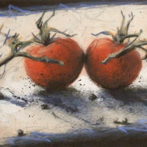 TOMATEN . Radierung . Bildgröße: 15,5x23,5 cm . Blatt: 26x40 cm