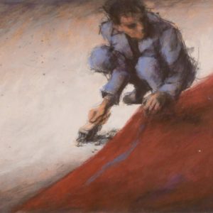 UNTERN TEPPICH . Radierung . Bildgröße: 25,5x50,5 cm . Blatt: 36x69 cm