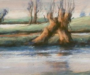 WEIDELAND . Radierung . Bildgröße: 14x79,5 . Blatt: 19,5x90 cm