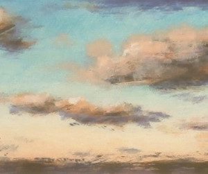 WOLKENBILD . Radierung . Bildgröße: 14x79,5 cm . Blatt: 25,5x94,5 cm
