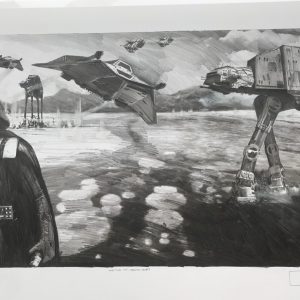 MELTING ICE, FROZEN HEART . Graphit und Farbstift auf Papier . Bildformat: 41x86,5 cm . Blatt: 53x93 cm