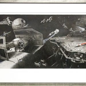 REBEL REPRISAL . Graphit und Farfstift auf Papier . Bildformat: 58x179 cm . Blatt: 65x185 cm