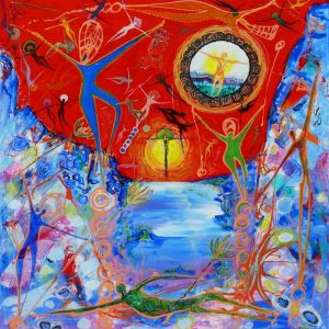 DARK VISION . Mischtechnik auf Leinwand . 80x80 cm