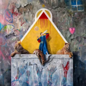 THE KING'S SPEECH . Mischtechnik auf Leinwand . 220x190cm