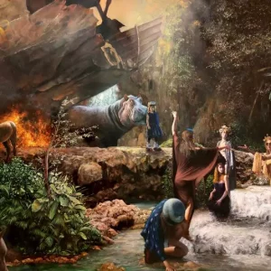 WATER NOT GET ENEMY . Acryl auf Leinwand . 185x400cm