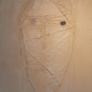 OT_Maske No5 . Mischtechnik auf Holz . 124x87cm