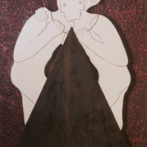 O.T.Figuren No16 . Ciclée auf Bütten . 90x67cm