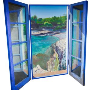 BLUE MOOD . Triptychon offen. Öl auf Leinwand auf Chassis . 170x144cm