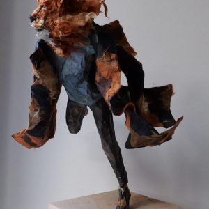 DER GROSSE LEON . Papier und Draht . 28x26x26cm