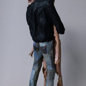 DIE ERINNERUNG . Papier und Draht . 27x8x8cm