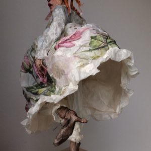 DIE FREUDE DES PAGEN . Papier und Draht . 29x18x10cm