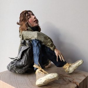 DIE RAST . Papier und Draht . 14x10x14cm