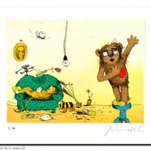 ICH SCHWÖRE DIR, UND DAS IST MEHR . Radierung . Bildformat: 14,8X19,7 cm . Blatt: 40x50 cm
